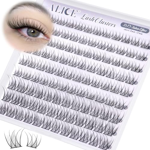 ALICE Natural Short Lash Clusters 8-12mm Wispy C-Curl Eyelash Extensions