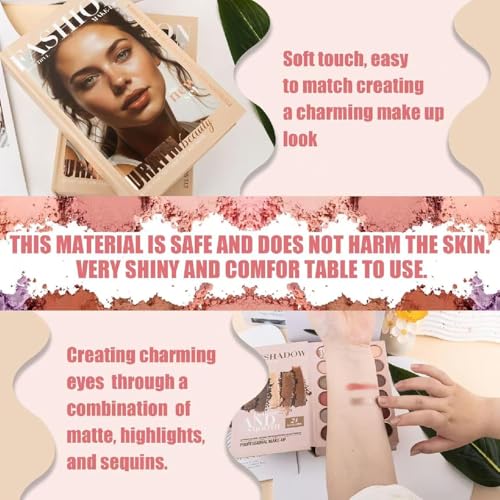 All-in-One 5-Layer Makeup Palette with Eyeshadow, Highlighter & Blush - Travel Friendly