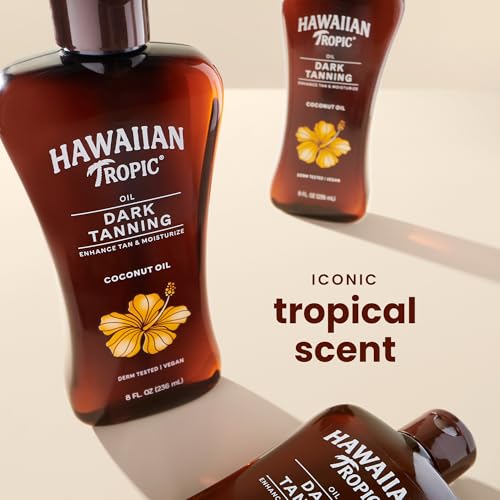 Hawaiian Tropic Dark Tanning Oil 8 fl oz (2-Pack)