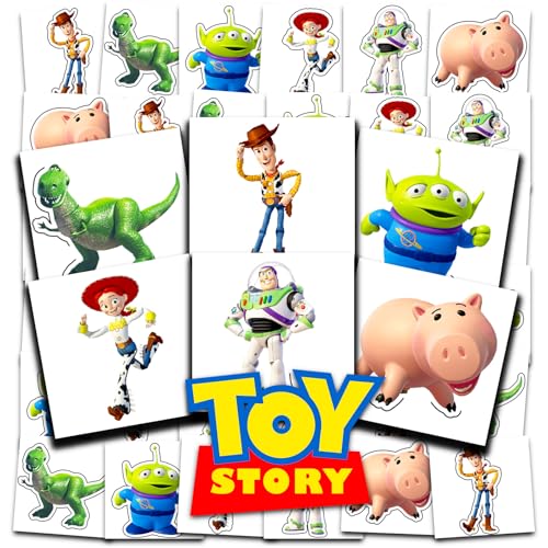 Toy Story Temporary Tattoos for Kids, 72-Pack Party Favors