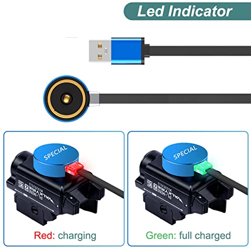 Kissmart MCC 1A Charger for Olight ArkPro, Arkfeld Ultra/Pro/UV, Baldr Pro R, Obulb Pro, Perun 2 Mini, Valkyrie PL-Pro, Baton S1R II, Baton3 | Replacement USB Charging Cable for Flashlights (1m/3.3ft)