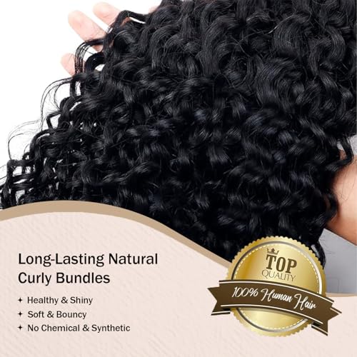 Water Wave Human Hair Bundles - 24, 26, 28 Inch Virgin Brazilian