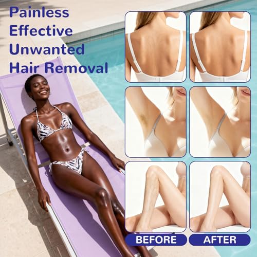 Crystal Hair Eraser for Women and Men, Reusable Crystal Hair Remover Painless Exfoliation Epilators Hair Removal for Women, Magic Hair Eraser for Back Arms Legs (Gradient Blue)