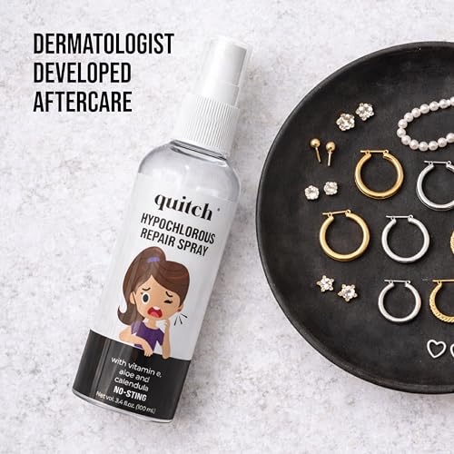 Piercing Aftercare Spray with Hypochlorous Acid - Alcohol Free Cleanser for New & Healing Piercings