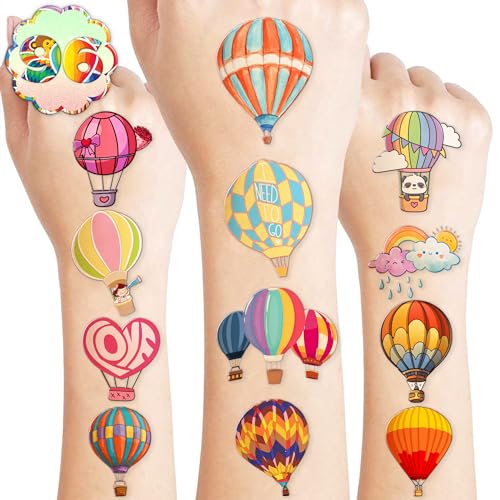 96PCS Hot Air Balloon Temporary Tattoos for Kids