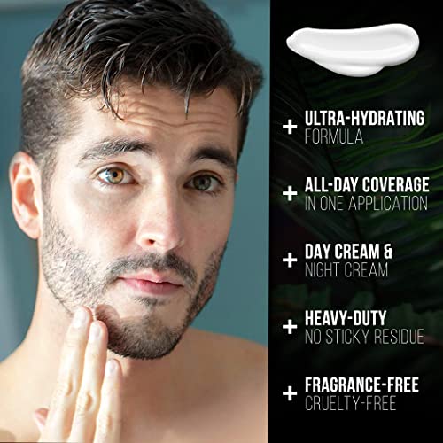RUGGED & DAPPER Daily Power Scrub Facial Cleanser and Age Defense Face Cream Bundle