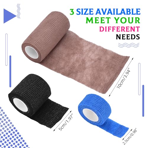 6pc Self-Adhesive Cohesive Bandage Wrap Set - Tattoo Grip & Athletic Tape