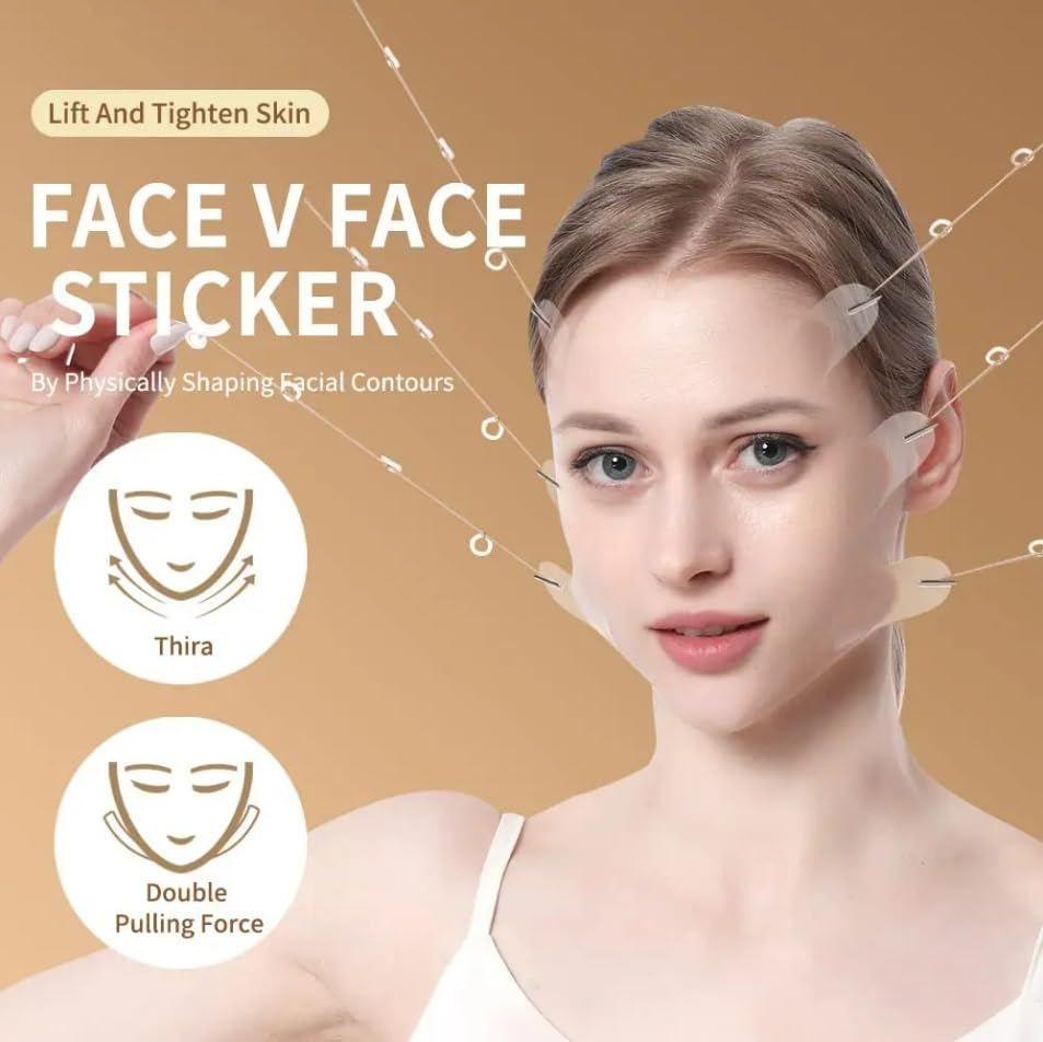 AYZ GLOBAL - New Anti Wrinkle & Fine Lines Silicone Pad - Face Lift Miracle Patches For Smile Lines Treatment - Reusable Slim, Smooth Face Lify Tape - Prevent from Sagging - Promotes Skin Elasticity