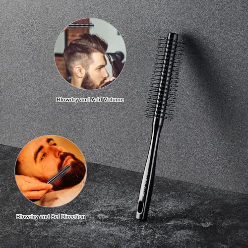 8pcs Hair Comb for Men Curly Hair Brush, Quiff Roller Brush for Adding Volume, Vent Brush Texture Comb Men Styling Comb Wide Tooth Design for Unique Styles at Salon or Home