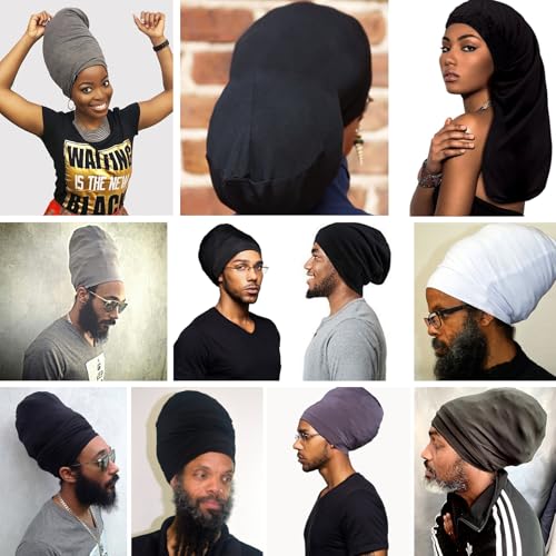 2-Pack Dreadlock Sleep Cap for Men & Women