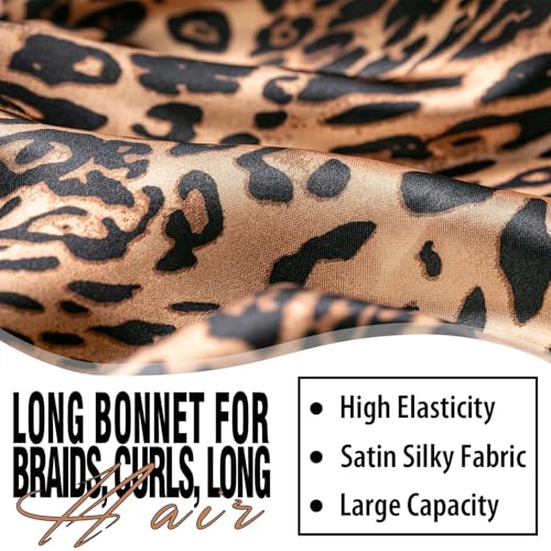 Silk Bonnet for Black Women - Large Satin Sleep Cap 2Pcs