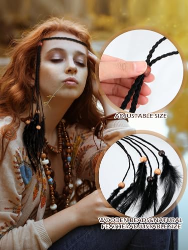 10 Pcs Feather Hair Extensions Clip-in Boho Accessories