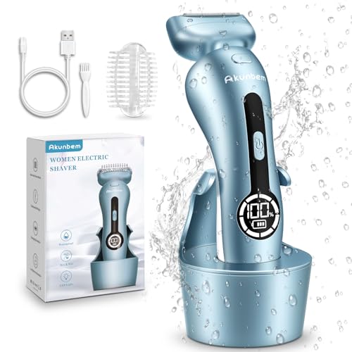 Electric Women's Shaver for Legs & Bikini Trimming - Rechargeable, Waterproof
