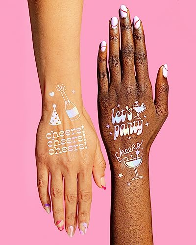 xo, Fetti Iridescent Party Temporary Tattoos - 52 Designs