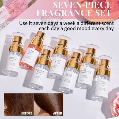 Women’s Long-Lasting Hair & Body Perfume Mist 7PCS Set by TAEERY