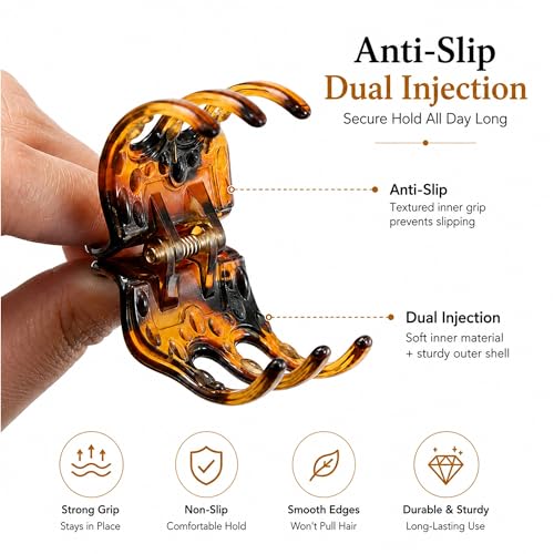 Medium Claw Clips for Women - 4 Pack Hair Jaw Clips