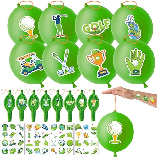 Golf Party Favors 72 Piece Set - Tattoos & Punch Balloons