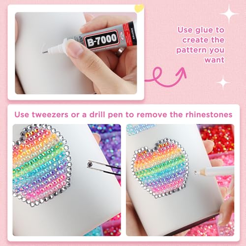 Zefy 40 Colors 4mm Resin Rhinestones 19000 Pcs Bedazzling Kit