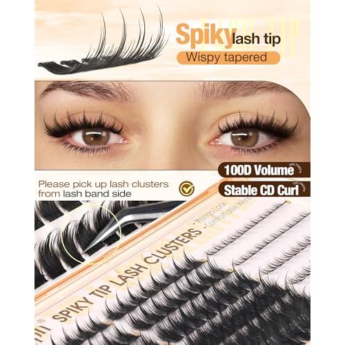 Manga Lash Clusters with Bottom Lashes Eyelash Clusters with Spikes Wispy Cluster Eyelash Extensions for DIY Lash Extensions Anime Individual Lashes by Delyneph