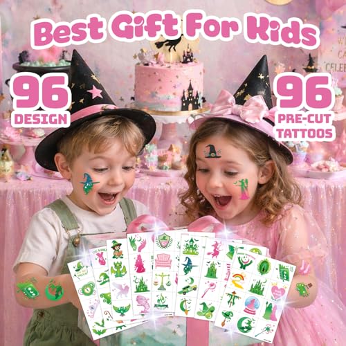 96 PCS Witch Temporary Tattoos for Kids | Party Favors