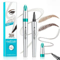 Microblading Eyebrow Pencil,Eyebrow Pen with 4 Fork Tip,Lapiz De Cejas a Prueba de Agua,Eyebrow Pencils for Women,Waterproof Long-Lasting Microblading Brow Pen is Easy to Use (Dark Brown)