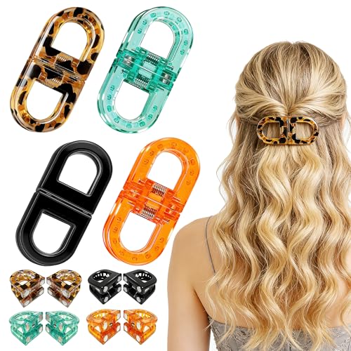 4Pcs Magnetic Hair Clips for Women - Seamless, Crease-Free Hold