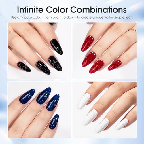 3D Water Drop Gel Top Coat Set – No Wipe, 2×15ml