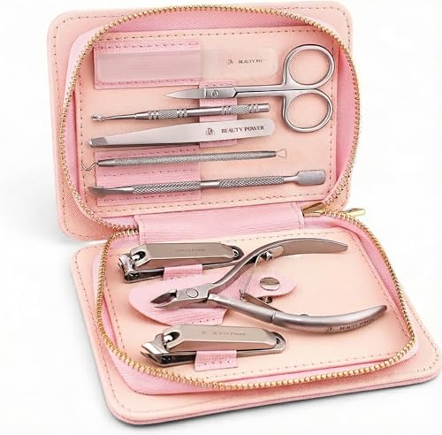 9-in-1 Professional Manicure Pedicure Set - Stainless Steel Tools
