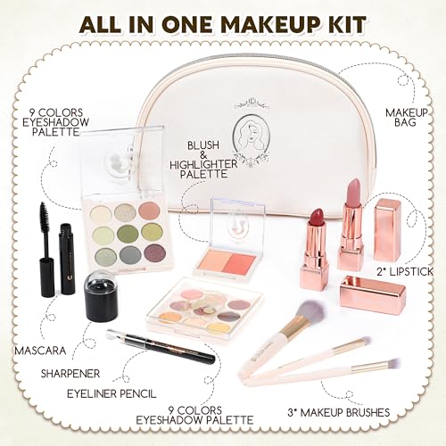 White Color Nymph Makeup Kit for Teen Girls - Beginner Friendly & All Skin Tones