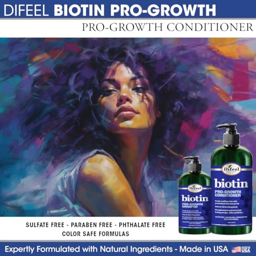 Difeel Pro-Growth Biotin Conditioner for Hair Growth 12 oz. - Conditioner for Thin Hair