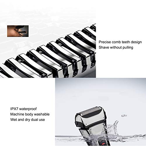 Cordless USB Charging Men Electric Shaver, Portable Beard Trimmer for Home Daily Use or Salon