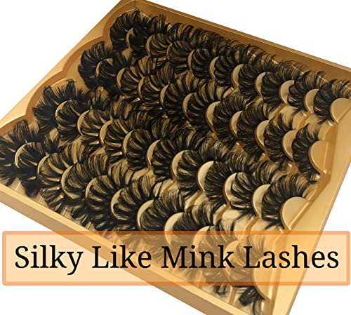 25MM Mink Lashes - 20 Pairs Dramatic 5D Full Volume
