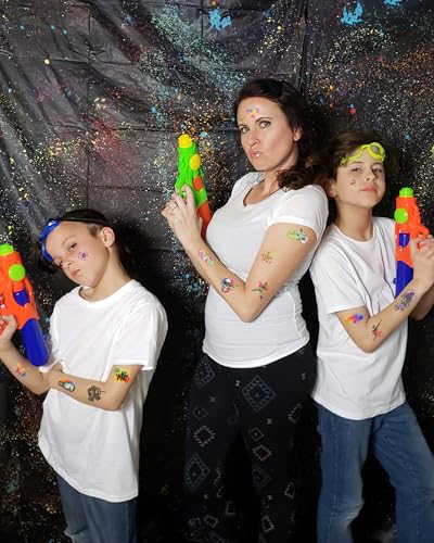 204Pcs Paintball Temporary Tattoos for Kids Birthday Party
