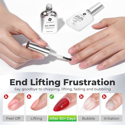 Luckyfairy Nail Dehydrator & Primer Kit for Strong Adhesion