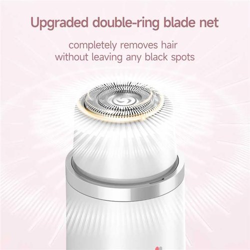 Bikini Trimmer for Women Electric Razors for Women, Double Head Dual Purpose, IPX7 Waterproof Hair Razor, Ceramic Blade Hair Trimmer Wet & Dry Use, Painless Electric Shaver for Facial and Body