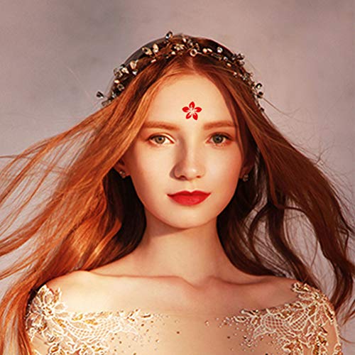 Lurrose Temporary Forehead Tattoo Stickers Chinese Style Decorative Stickers 30 Sheets