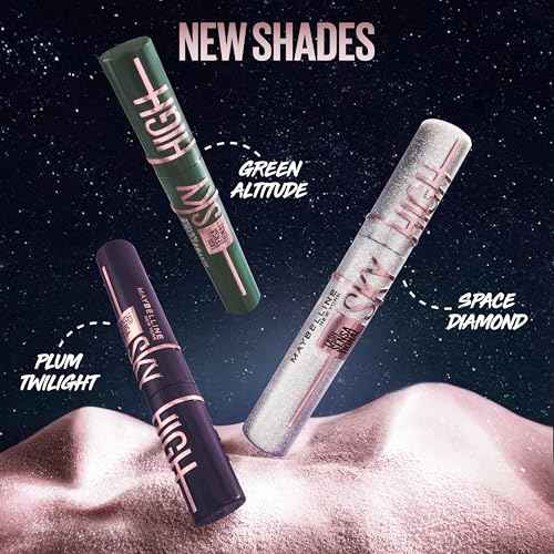 Maybelline Lash Sensational Sky High Washable Mascara Makeup, Volumizing, Lengthening, Defining, Curling, Multiplying, Buildable Formula, Blackest Black, 1 Count