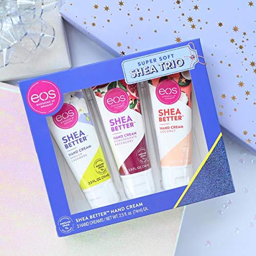 eos Shea Better Hand Cream Gift Set - Variety Pack | Natural Shea Butter Hand Lotion and Skin Care | 24 Hour Hydration with Shea Butter & Oil | 2.5 oz | Pack of 3