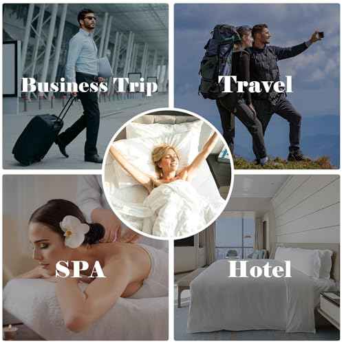 4 Pack Disposable Bed Sheets - Queen Size with Quilt Cover and Pillowcase, Travel Essentials for Hotel, Cruise