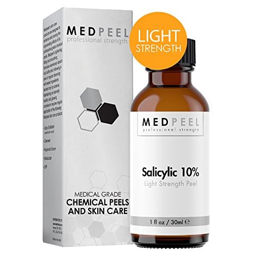 MedPeel Glycolic Acid Peel - Light Strength Chemical Peel Set - with Alpha & Beta Hydroxy Acid Face Peel for all Skin Tones - 10% Salicylic 30ml/1fl oz, 30% Glycolic