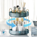 360° Rotating Makeup Organizer - Large Capacity Vanity Storage Rack
