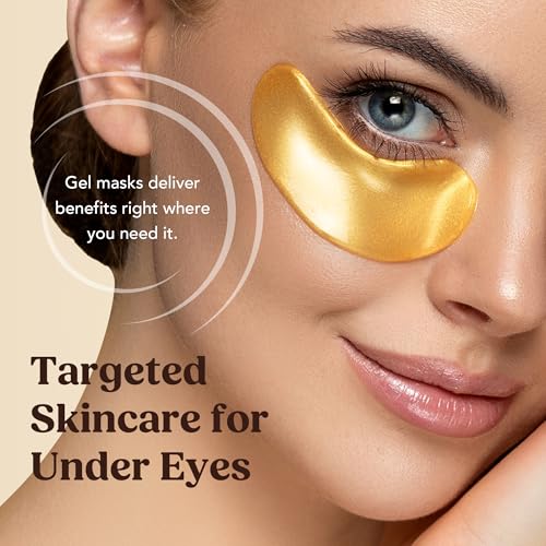 Golden Glow Under Eye Patches - 50 Pairs Hydrating Gel Masks