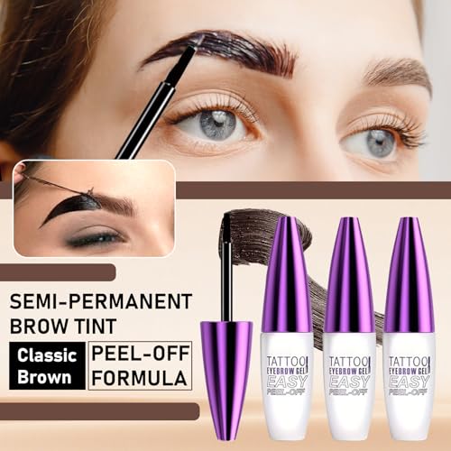 3-Piece Easy Peel Eyebrow Tint Gel Kit – Semi-Permanent