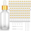110 Pcs 1 Oz Glass Dropper Bottles with Golden Caps