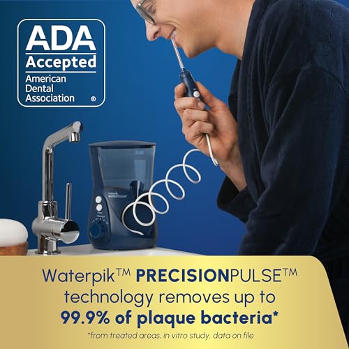 Waterpik Aquarius Countertop Water Flosser Blue - 10 Pressure Settings & 7 Tips