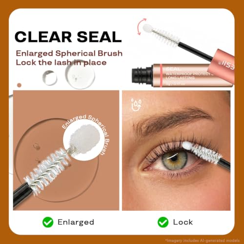 LA MAESII Waterproof Lash Cluster Glue 10ml - Clear, Strong Hold & Sealing Adhesive
