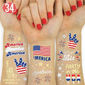 4th of July Temporary Tattoos - 34 Designs, Patriotic Party Supplies