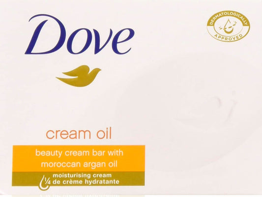 Dove Beauty Cream Bar With Moroccan Argan Oil, 3.5 Ounce / 100 Gram (Pack of 12 Bars)