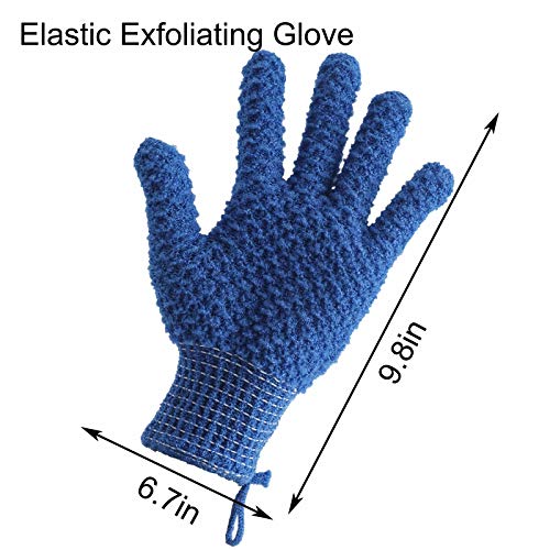 Exfoliating Bath Gloves for Shower & Spa – 2 Pairs