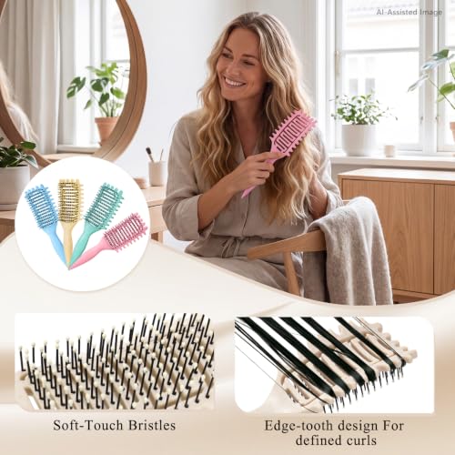 Yingbtr Curl Defining Detangling Hair Brush for Curly & Wavy Hair